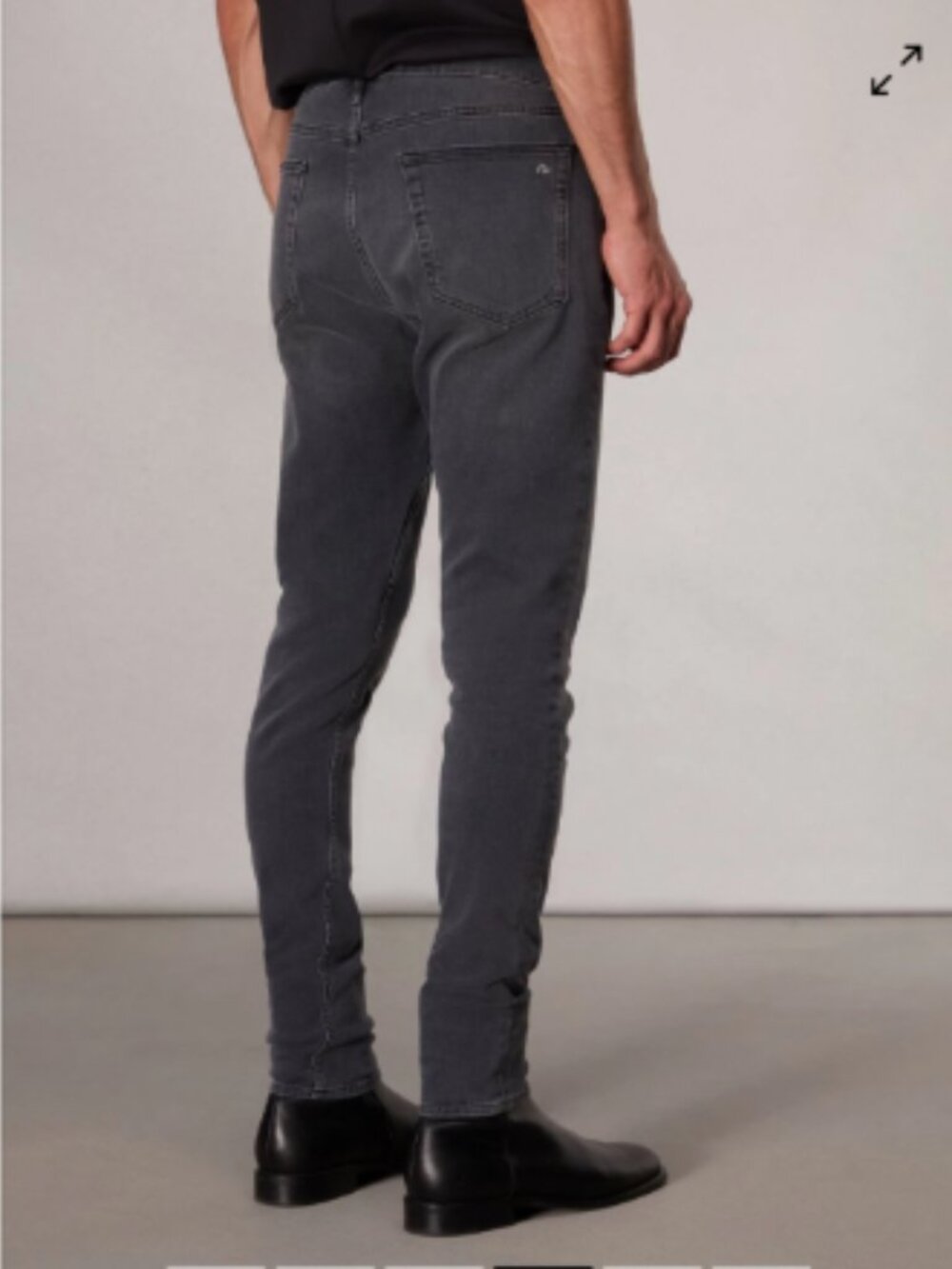 rag & bone Distressed Black Skinny Denim Jeans in W28